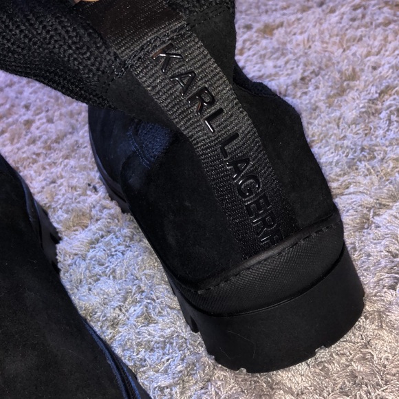 Karl Lagerfeld Paris - Wool Knit Sued Chelsea Boot - Picture 11 of 14